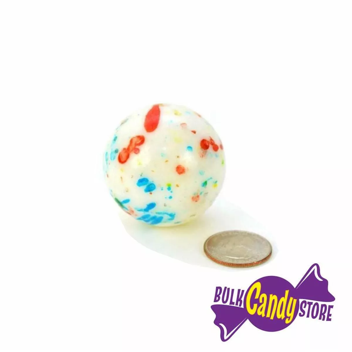 1 3/4 inch White Speckled Jawbreaker
