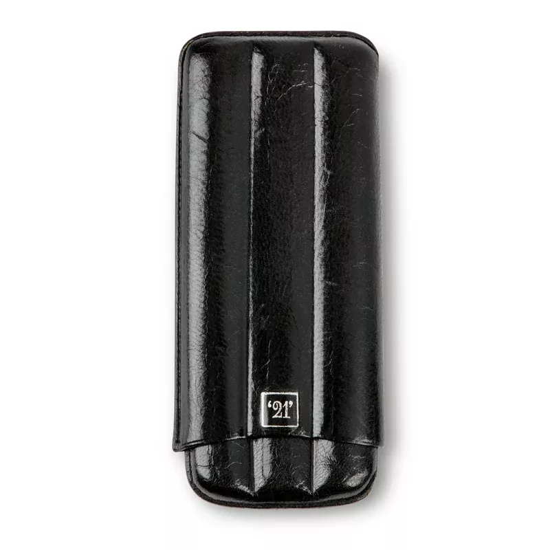 ’21’ Club New York Black Leather Cigar Case