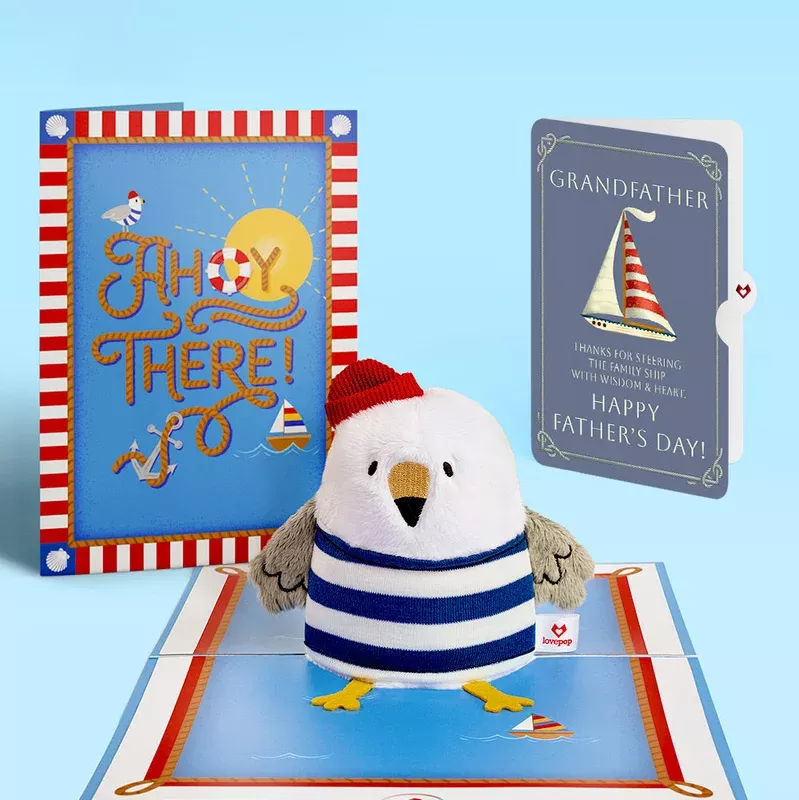 ‘Ahoy There’ Father’s Day Plushpop Card and Sentiment Set for Grandfather
