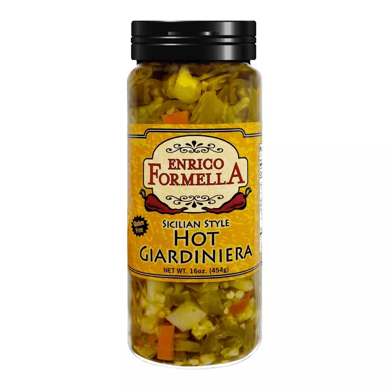 [Best Before: 12/26/25] Enrico Formella Hot Giardiniera, 16 oz