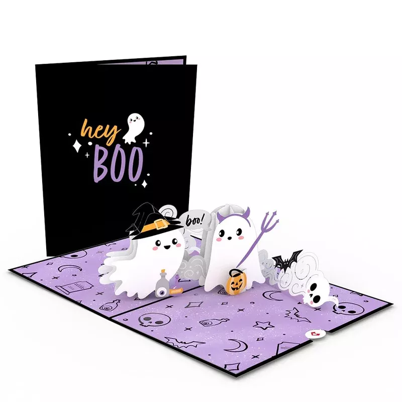 ‘Hey Boo’ Ghosts Pop-Up Card
