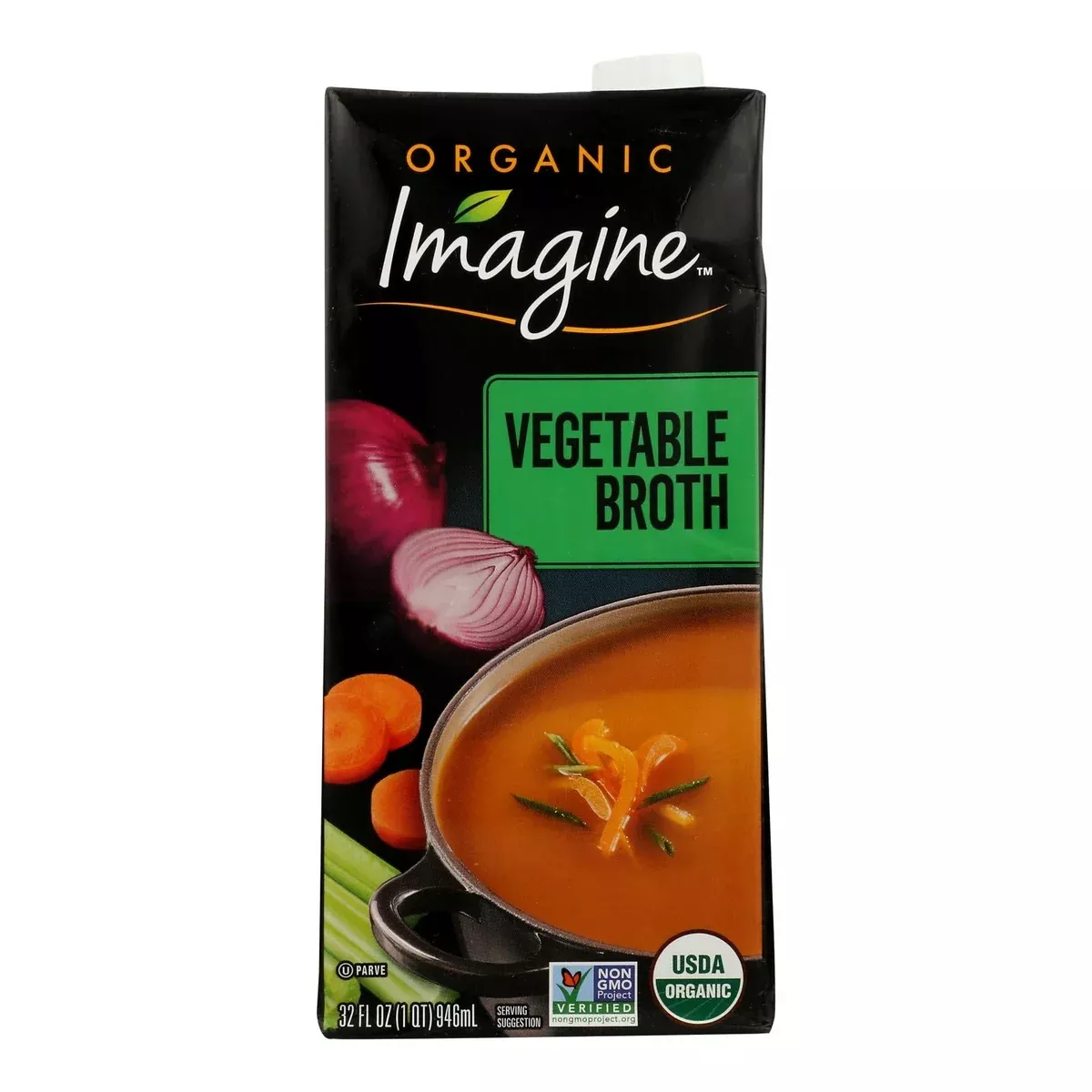Imagine Foods Organic Vegetable Broth, 6 x 32 fl oz — USDA Organic, Vegan, Gluten-Free