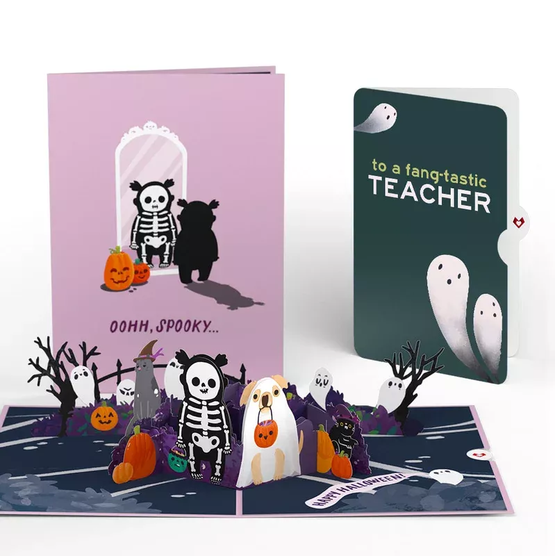 ‘Oohh, Spooky’ Halloween Pop-Up Card and Sentiment Set for Teacher