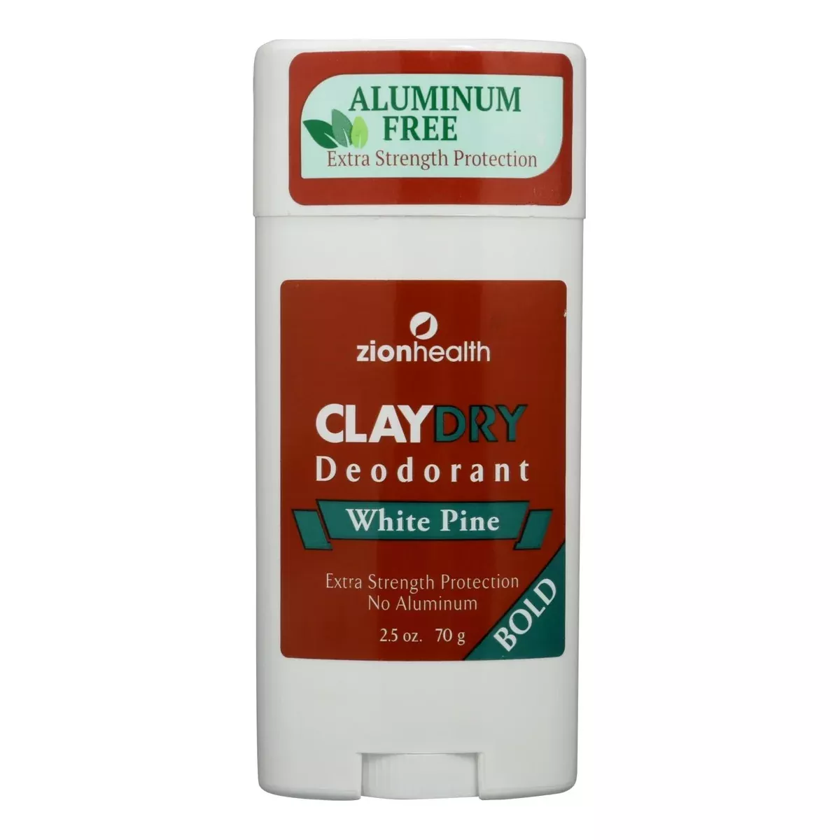 Zion Health Claydry Silk Deodorant - White Pine (Pack of 2.5 Oz)